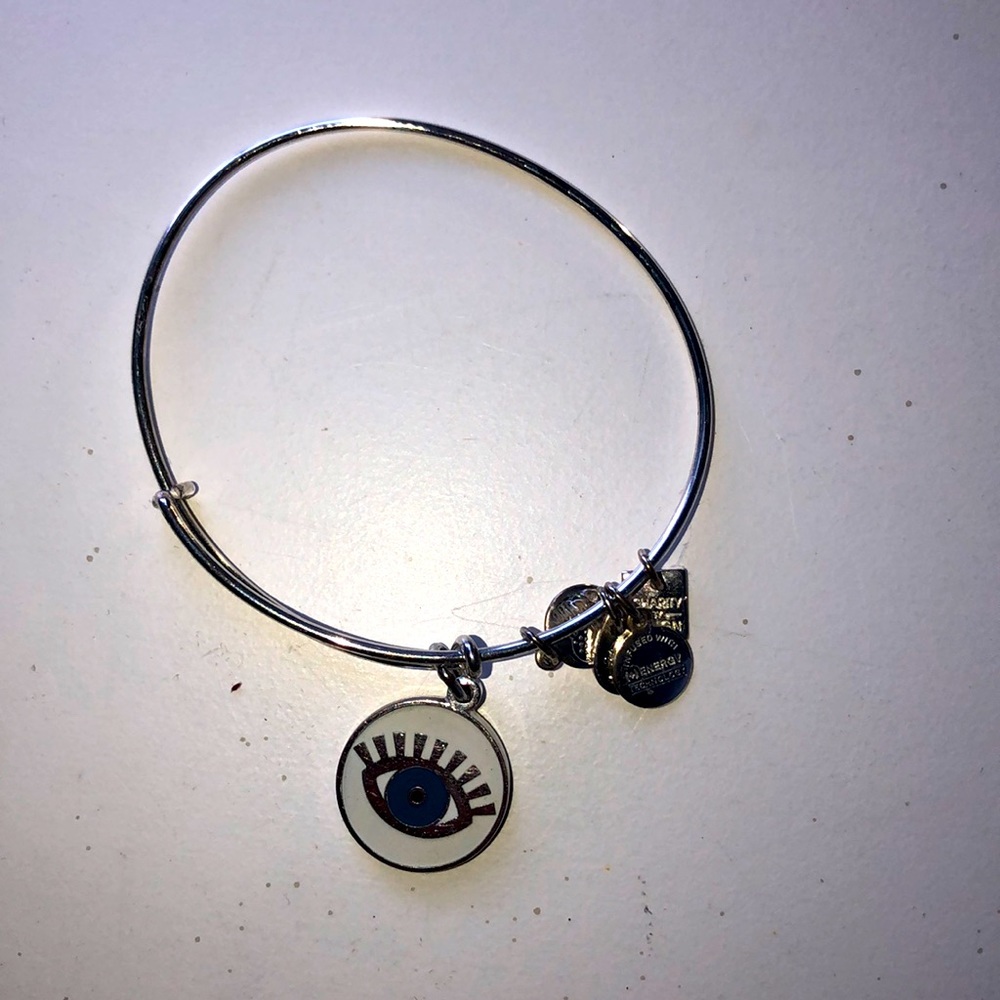 Silver Alex and Ani evil eye (NEVER WORN)